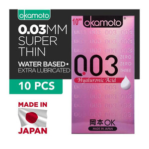 Okamoto 0.03 World's Thinnest Condom With Hyaluronic Acid