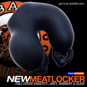 Oxballs Meatlocker Chastity Clear Ice or Black Ice (Authorized Dealer)