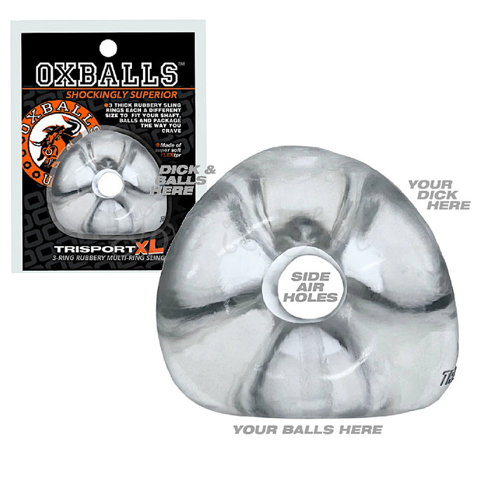 Oxballs Tri-Sport XL Thicker 3-Ring Sling Clear