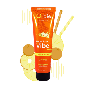 Orgie Lube Tube Vibe! Water Based with Vibration Effect, Sex On The Beach or Piña Colada 100 ML Lubes & Toy Cleaners - Water Based  Buy Sex Toys in Singapore LoveisLove U4Ria