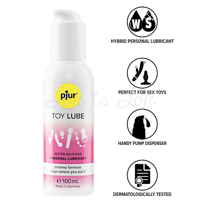 Pjur Toy Lube Hybrid Water-Silicone Personal Lubricant Creamy Formula 100 ML (Exp 2029)