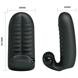 Pretty Love Abbott Double Finger Sleeve Vibrator Black For Her - Finger Sleeves  Buy Sex Toys in Singapore LoveisLove U4Ria