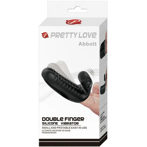 Pretty Love Abbott Double Finger Sleeve Vibrator Black For Her - Finger Sleeves  Buy Sex Toys in Singapore LoveisLove U4Ria