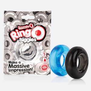 The Screaming O RingO Biggies Black or Clear or Blue Cock Rings - Stretchy Cock Rings The Screaming O  Buy in Singapore LoveisLove U4Ria