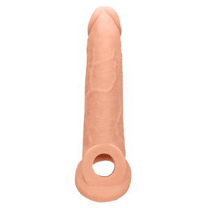 Shots RealRock Realistic Penis Sleeve 9"/23cm Extender And Ball Stretcher