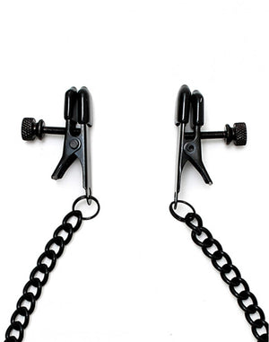 Rimba Metal Adjustable Nipple Clamps with Chain Black or SIlver RIM 8169/7702 Buy in Singapore LoveisLove U4Ria 