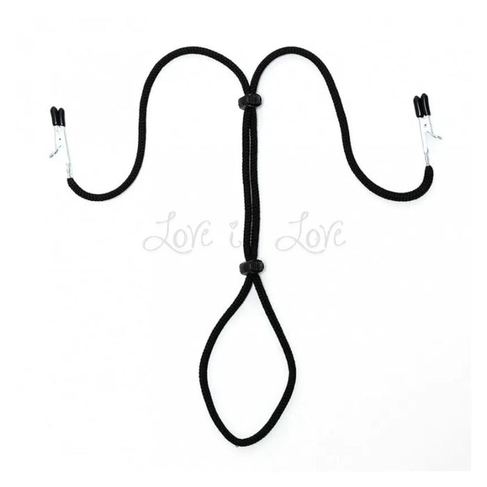 Rimba Nipple Clamps with Penis/testicle cord