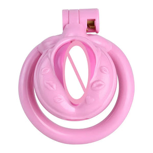 Pink Realistic Clitoris Chastity Cage with Flames Sexy Lips #212 Buy in Singapore LoveisLove U4Ria