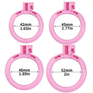 Pink Realistic Clitoris Chastity Cage with Flames Sexy Lips #212 Buy in Singapore LoveisLove U4Ria