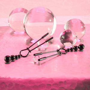 Selopa Beaded Nipple Clamps Stainless Steel Silver Rose Gold Black Chrome Nipple Toys - Nipple Clamps Buy in Singapore LoveisLove U4Ria 