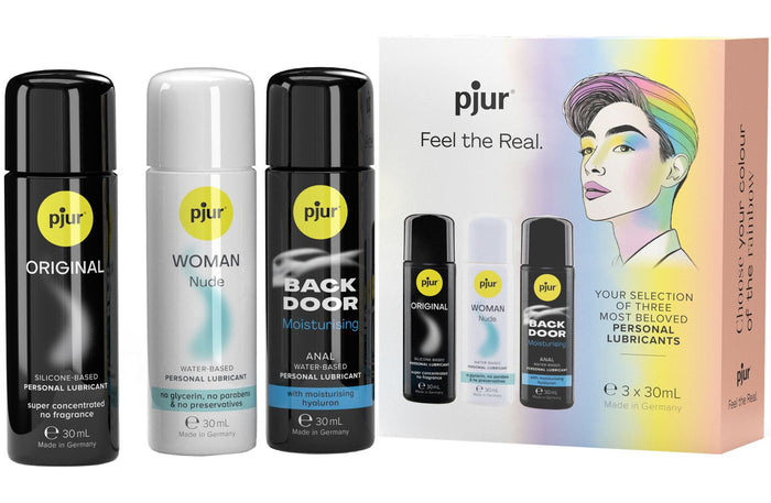 Pjur Personal Lubricant Selection Set of 3 x 30 ML Water-Based and Silicone-Based