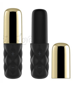 Satisfyer Mini Bullet Vibrator 4.4 Inch Sparkling Darling Gold (Latest Edition)