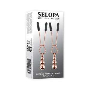 Selopa Beaded Nipple Clamps Stainless Steel Silver Rose Gold Black Chrome Nipple Toys - Nipple Clamps Buy in Singapore LoveisLove U4Ria 