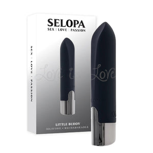 Selopa Little Buddy Silicone Bullet Vibrator Black Vibrators - Bullet & Egg Buy in Singapore LoveisLove U4Ria