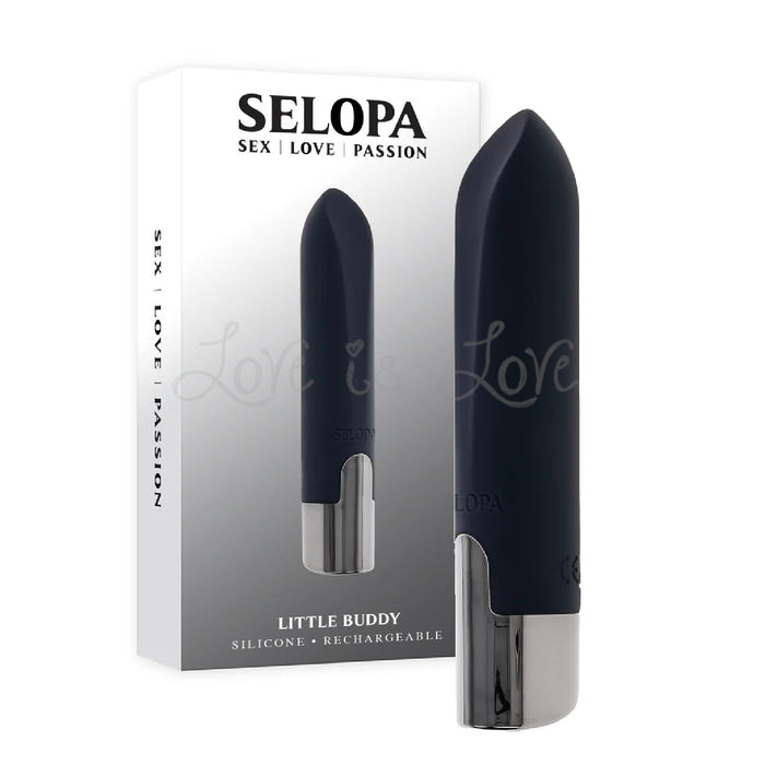 Selopa Little Buddy Silicone Bullet Vibrator Black