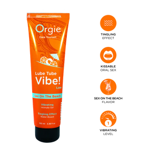 Orgie Lube Tube Vibe! Water Based with Vibration Effect, Sex On The Beach or Piña Colada 100 ML Lubes & Toy Cleaners - Water Based  Buy Sex Toys in Singapore LoveisLove U4Ria