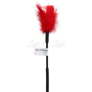 Sex & Mischief Bondage Feather Tickler Black or Red