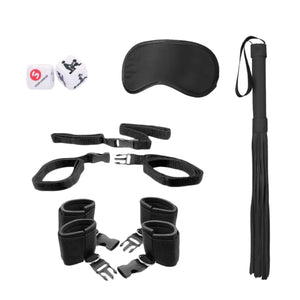 Shots Ouch! Black & White Bed Post Bindings Restraint Kit Buy in Singapore LoveisLove U4Ria 