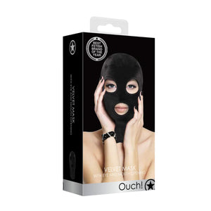 Shots Ouch! Velvet Mask with Mouth Opening - With or Without Eye Openings Bondage - Blindfolds & Masks Buy Sex Toys in Singapore LoveisLove U4Ria