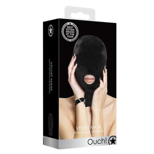 Shots Ouch! Velvet Mask with Mouth Opening - With or Without Eye Openings Bondage - Blindfolds & Masks Buy Sex Toys in Singapore LoveisLove U4Ria