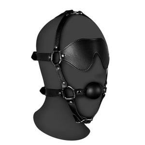 Shots Ouch! Xtreme Blindfolded Head Harness with Solid Ball Gag Black Buy in Singapore LoveisLove U4Ria 