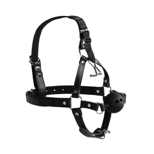 Shots Ouch! Xtreme Head Harness with Breathable Ball Gag and Nose Hooks Bondage - Ball & Bit Gags Buy Sex Toys in Singapore LoveisLove U4Ria