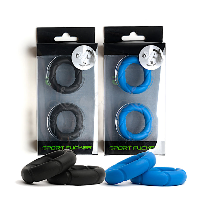 Sport Fucker Ready Rings Set of 2 Black or Blue