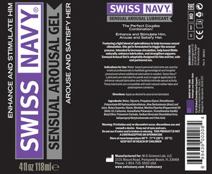 Swiss Navy Sensual Arousal Gel Water Based Lubricant