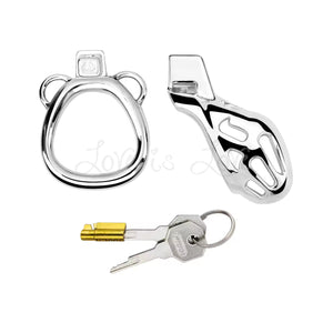 Stainless Steel Top Locking Cobra Chastity Cage #183 45MM Buy in Singapore LoveisLove U4Ria