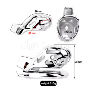 Stainless Steel Top Locking Cobra Chastity Cage #183 45MM Buy in Singapore LoveisLove U4Ria