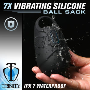 Trinity Vibes 7X Vibrating Silicone Ball Sack Testicle Massager Cock Rings - Cock & Ball Gear Buy Sex Toys in Singapore LoveisLove U4Ria