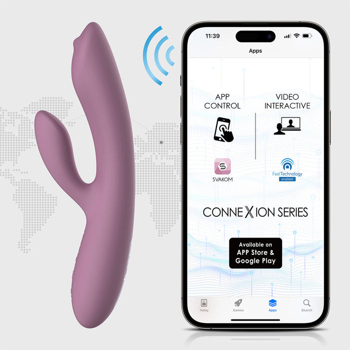 Svakom Trysta or App-Controlled Trysta Neo Interactive Rabbit Vibrator with G-Spot Ball