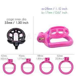 Turtle Chastity Cage 4-Piece Ring Kit #78 Black For Him - Chastity Devices Buy Sex Toys in Singapore LoveisLove U4Ria