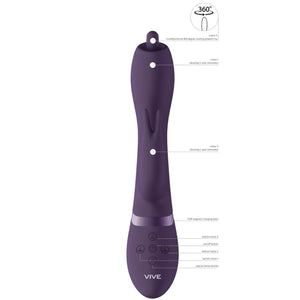 ​​​VIVE Nilo Triple-Action Pinpoint Rotating G-Spot Rechargeable Rabbit Buy in Singapore LoveisLove U4Ria 