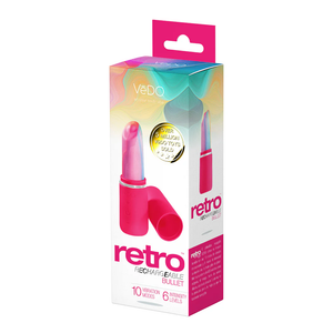 VeDO Retro Rechargeable Bullet Vibrator Pink or Turquoise Vibrators - Cute & Discreet Buy in Singapore LoveisLove U4Ria