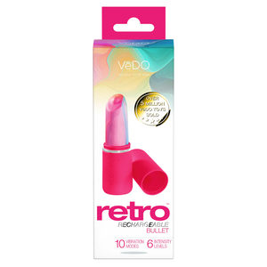 VeDO Retro Rechargeable Bullet Vibrator Pink or Turquoise Vibrators - Cute & Discreet Buy in Singapore LoveisLove U4Ria