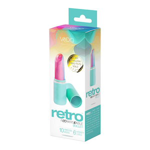 VeDO Retro Rechargeable Bullet Vibrator Pink or Turquoise Vibrators - Cute & Discreet Buy in Singapore LoveisLove U4Ria