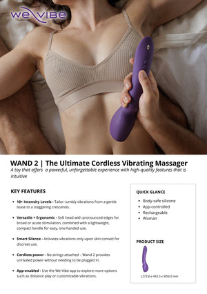 We-Vibe Wand 2 App-Controlled Vibrating Massager Purple Buy in Singapore LoveisLove U4Ria