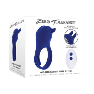 Zero Tolerance Adjustable Fun Ring Vibrating Cock Ring with Remote Cock Rings - Vibrating Cock Rings Buy in Singapore LoveisLove U4Ria