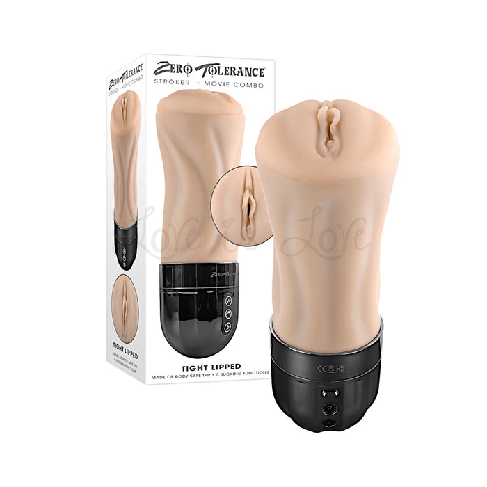 Zero Tolerance Tight Lipped USB Rechargeable Sucking and Vibrating Stroker Light