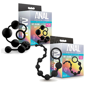 Anal Adventures Platinum Silicone Large Anal Beads or 10 Anal Beads Anal - Anal Beads & Balls Buy Sex Toys in Singapore LoveisLove U4Ria