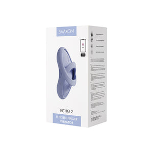 Svakom Echo 2 Heating Flexible Finger Vibrator Sky Blue or Pink Lilac Award-Winning & Famous - Svakom Buy Sex Toys in Singapore LoveisLove U4Ria