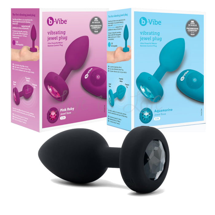 B-Vibe Remote Control Vibrating Jewel Plug S/M or M/L