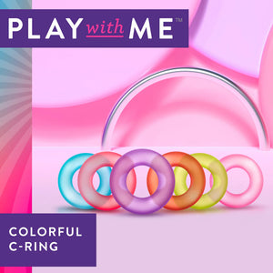 Blush Play With Me King of the Ring Cockring (6-Pack Assorted Colors) Cock Rings - Cock Ring Sets Buy Sex Toys in Singapore LoveisLove U4Ria