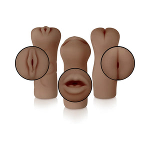 Selopa Party Pack 3-Piece Stroker Pack Pussy & Butt & Mouth Light or Dark Buy in Singapore LoveisLove U4Ria