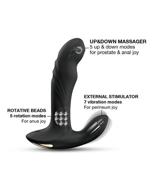 Dorcel Multi P-Joy Prostate Massager with Remote Control Black Anal - Anal Vibrators Buy in Singapore LoveisLove U4Ria