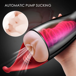 Erocome Taurus Pressure Sensitive Auto-sucking Masturbator with Tongue Stimulator