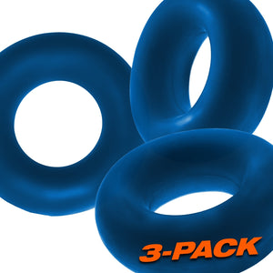 Oxballs Fat Willy 3-Pack Jumbo Cockring Black or Clear or Space Blue OX-3065 Cock Rings - Oxballs C&B Toys buy sex toys in singapore u4ria loveislove