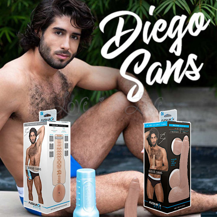 Fleshjack Boys Diego Sans 8 Inch Dildo or Sex Machine Butt