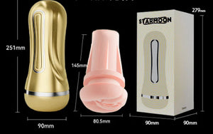 Galaku Star Moon Double Hole Suction Reusable Stroker Masturbator Cup Male Masturbators - Handheld Strokers Buy in Singapore LoveisLove U4Ria